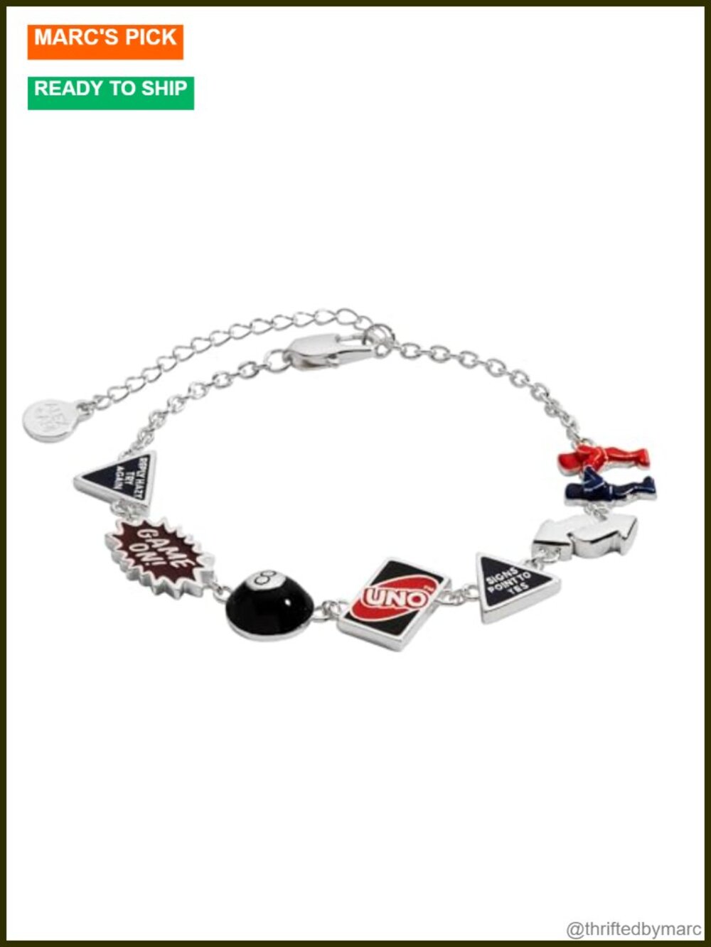 Alex and Ani Mattel 80th Bracelet Enamel Charms Adjustable Fit Nickel-Free